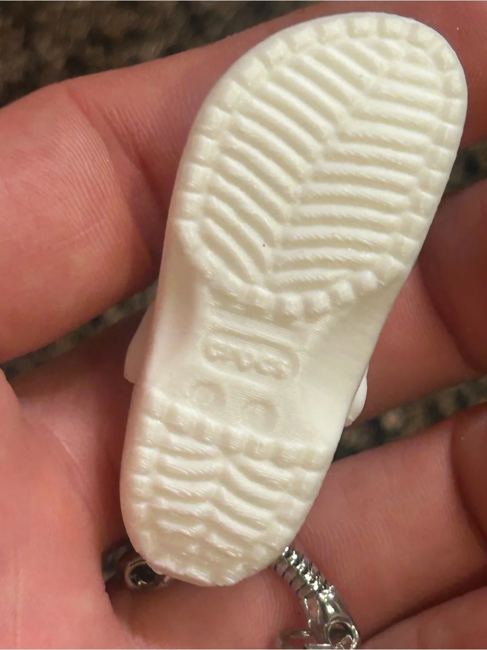 Kids Bath & Beach Shoe Keychain - White
